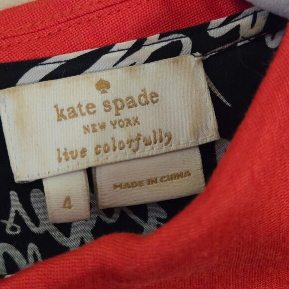 Kate Spade X Garance Doré Designer Capsule Collection NYC Paris Rare Silk Size 4 - Picture 5 of 7